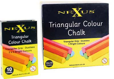 Tafelkreide Dreikant bunt