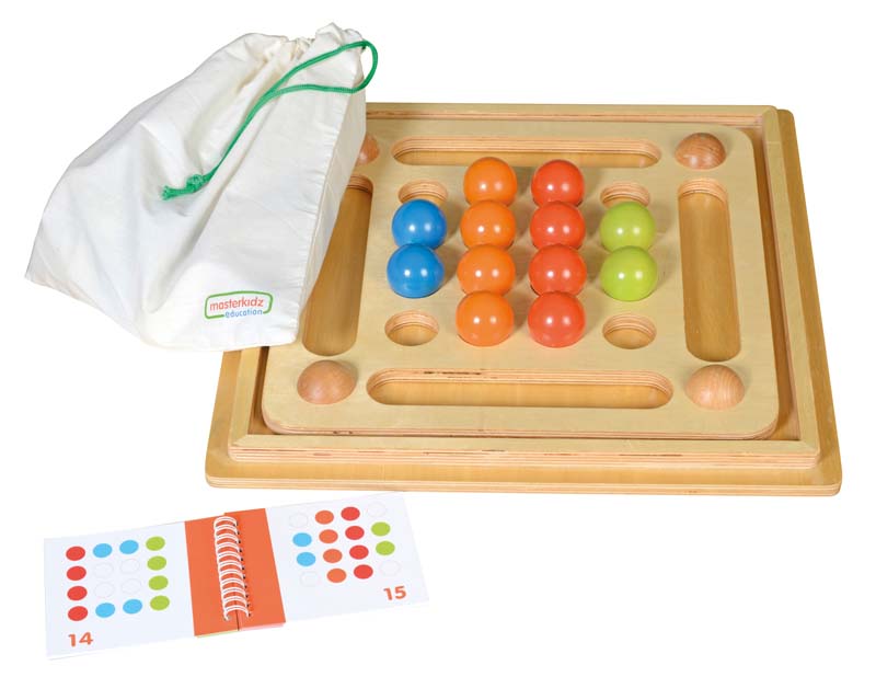 Holzkugelspiel Motorikbrett