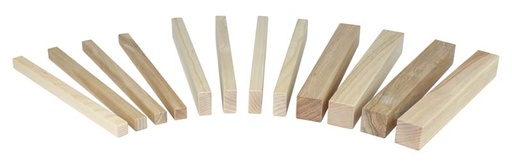 [22-10014/22-10025] 4/4 Baustein - Geraden Set (18 Teile je Größe 6 Stk. gerade Bausteine) / Auslaufartikel / noch 3 Stück im Lager