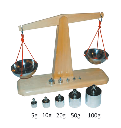 [R482-55] Balkenwaage Buchenholz