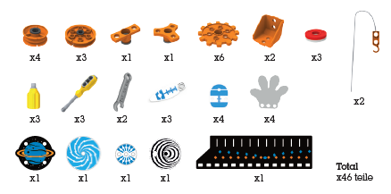 [105146] Erfinder Werkbank Kunststoffteile Set / Auslaufartikel