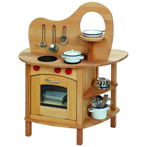 [105115] Spielküche Natur, doppelseitig bespielbar